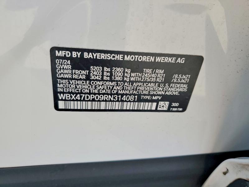 Aukcja sprzedaży 2024 Bmw X3, vin: WBX47DP09RN314081, numer aukcji: 61422586