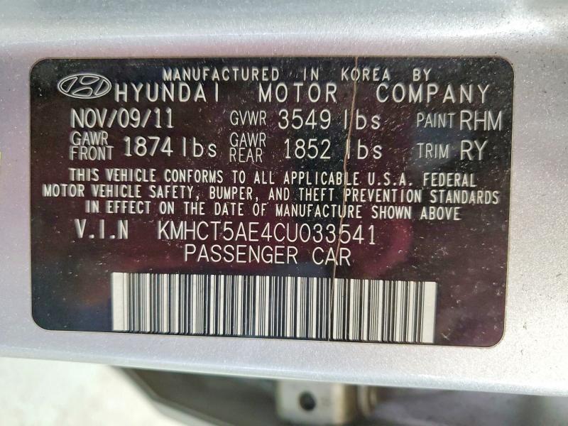 Aukcja sprzedaży 2012 Hyundai Accent, vin: KMHCT5AE4CU033541, numer aukcji: 60547806