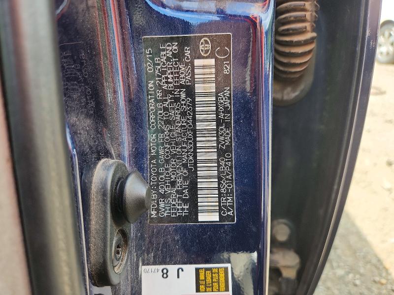 Aukcja sprzedaży 2015 Toyota Prius, vin: JTDKN3DUXF0442379, numer aukcji: 60087906