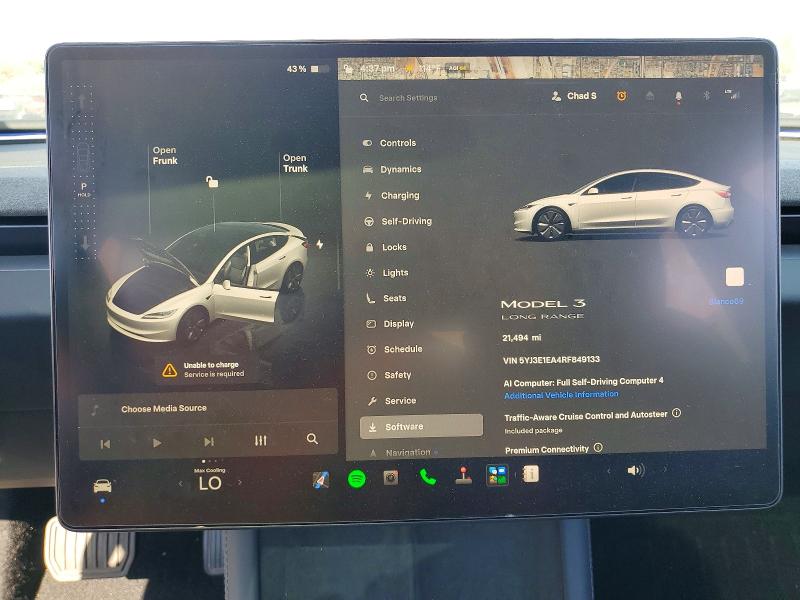 Продажа на аукционе авто 2024 Tesla Model 3, vin: 5YJ3E1EA4RF849133, номер лота: 60329796
