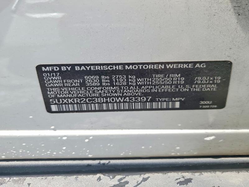 Aukcja sprzedaży 2017 Bmw X5, vin: 5UXKR2C38H0W43397, numer aukcji: 61173446