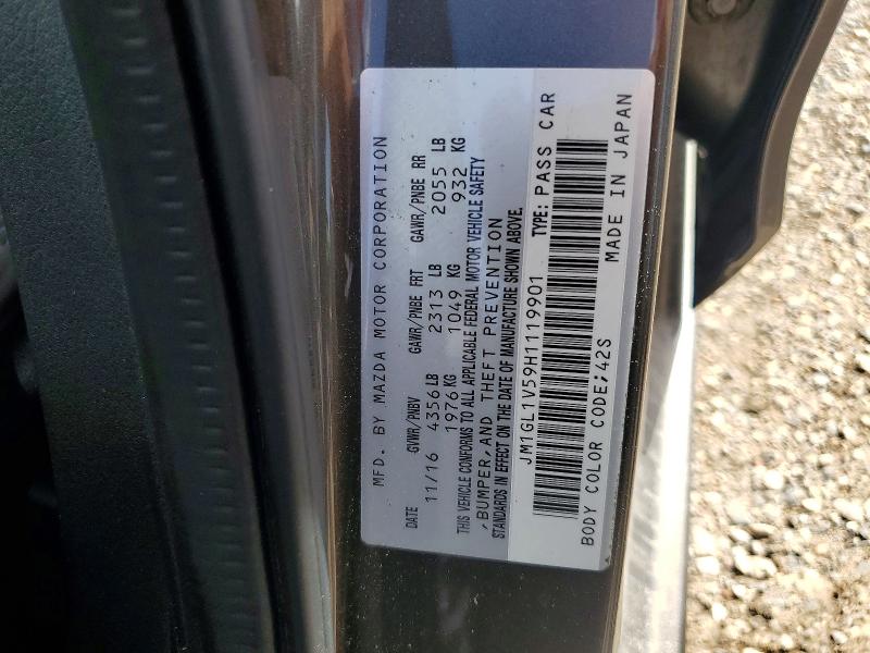 Aukcja sprzedaży 2017 Mazda 6, vin: JM1GL1V59H1119901, numer aukcji: 61023656