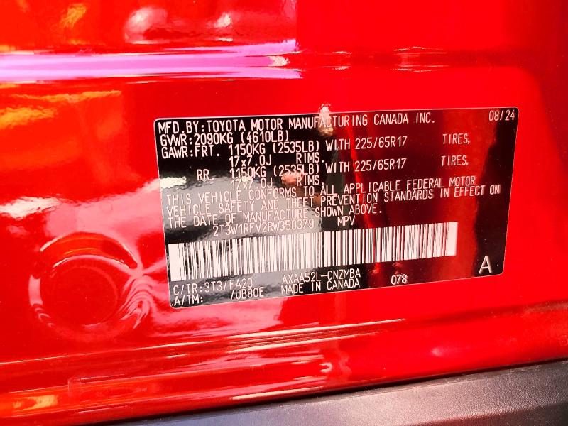 60312736 :رقم المزاد ، 2T3W1RFV2RW350379 vin ، 2024 Toyota Rav4 مزاد بيع