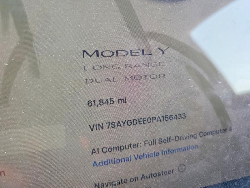 Aukcja sprzedaży 2023 Tesla Model Y, vin: 7SAYGDEE0PA156433, numer aukcji: 61958716
