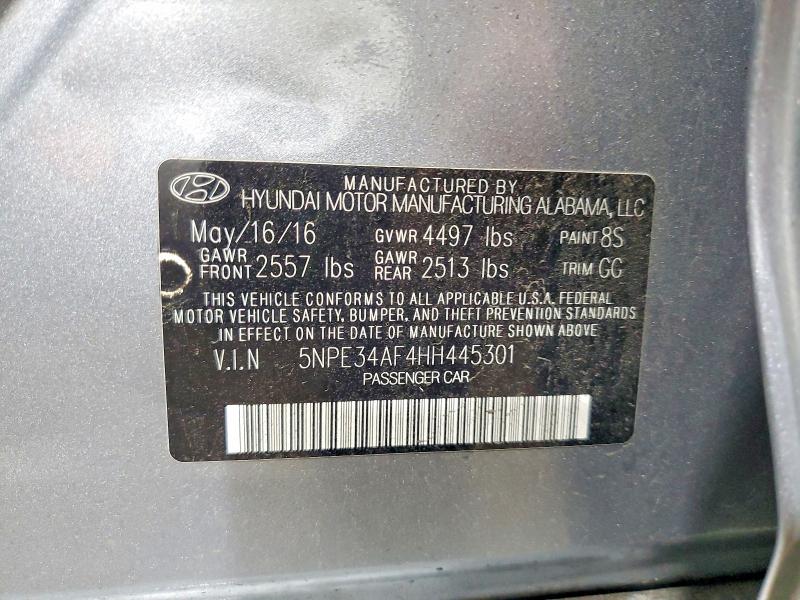 Продажа на аукционе авто 2017 Hyundai Sonata, vin: 5NPE34AF4HH445301, номер лота: 60138796
