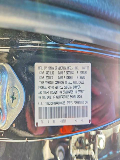 2010 Honda Accord მანქანა იყიდება აუქციონზე, vin: 1HGCP2F89AA000688, აუქციონის ნომერი: 63213356