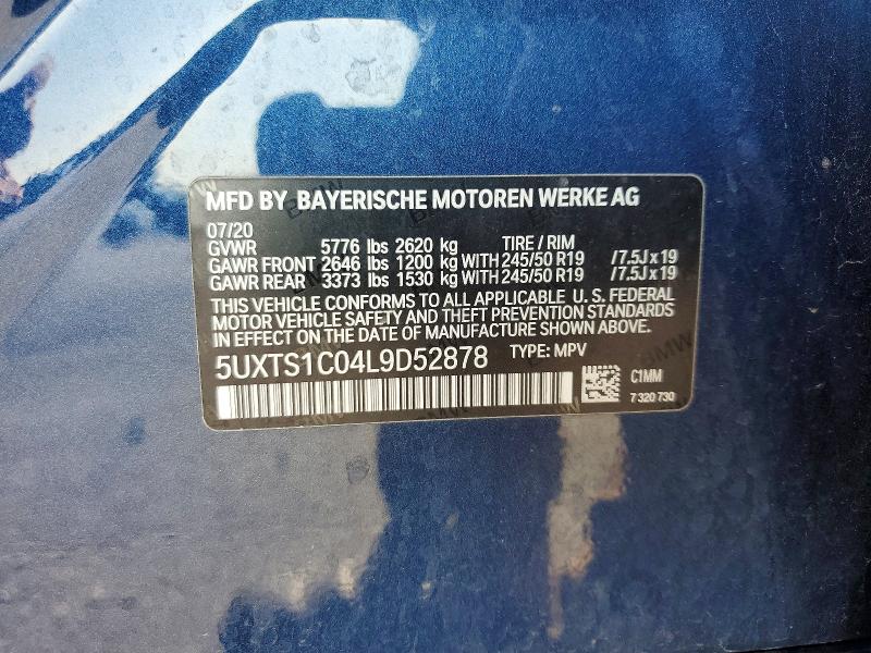 Продажа на аукционе авто 2020 Bmw X3, vin: 5UXTS1C04L9D52878, номер лота: 62802866
