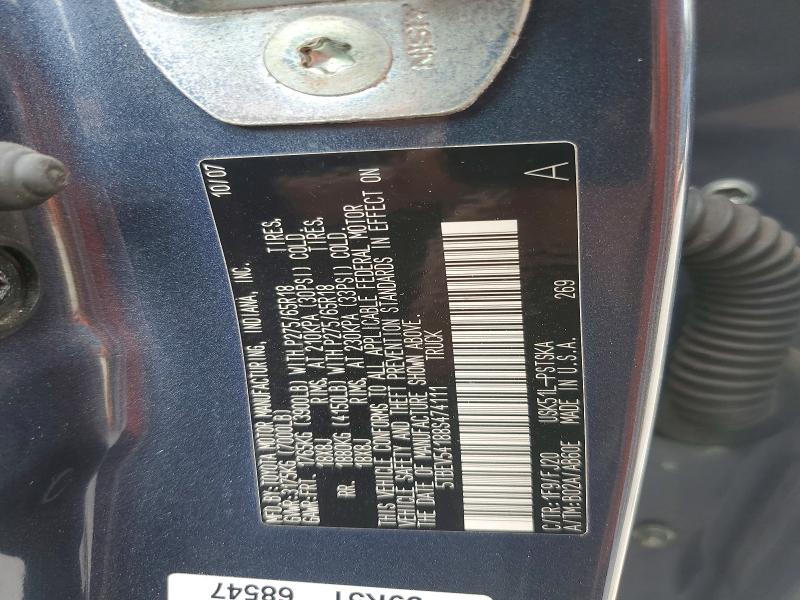 60660496 :رقم المزاد ، 5TBEV54188S474111 vin ، 2008 Toyota Tundra مزاد بيع
