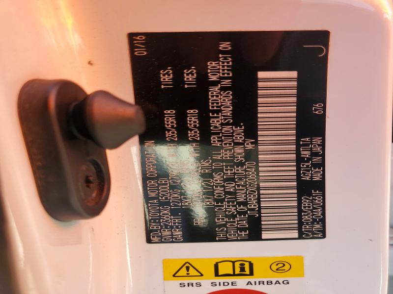 60852666 :رقم المزاد ، JTJBARBZXG2068470 vin ، 2016 Lexus Nx 200t مزاد بيع