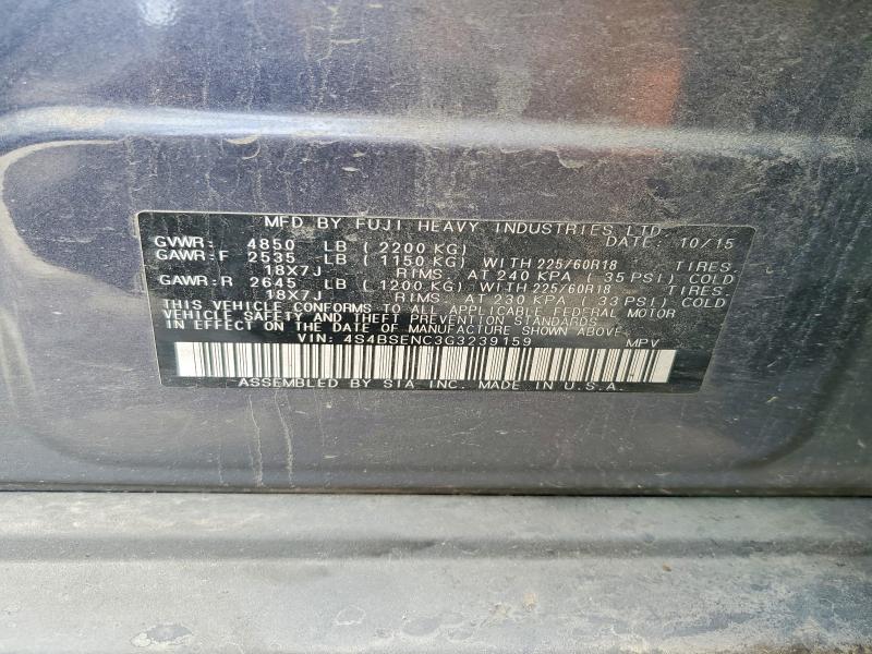 Aukcja sprzedaży 2016 Subaru Outback, vin: 4S4BSENC3G3239159, numer aukcji: 58621486
