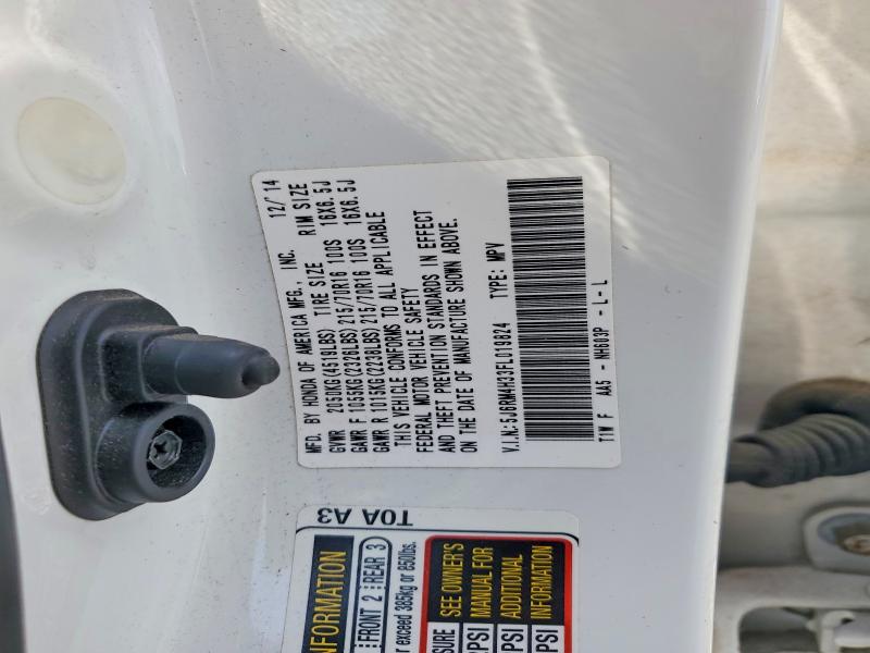 Продажа на аукционе авто 2015 Honda Cr-v, vin: 5J6RM4H33FL019824, номер лота: 62299116