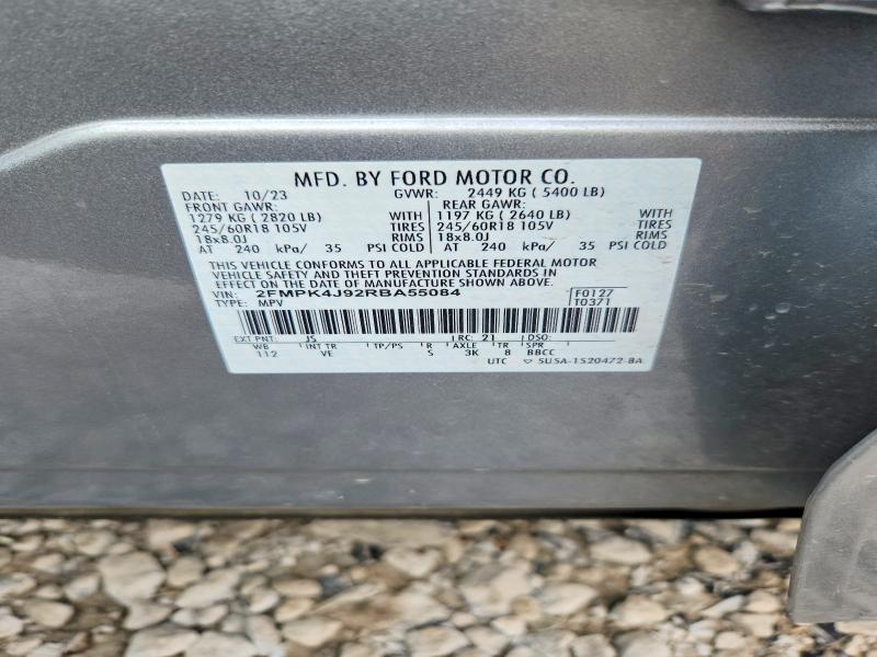 Продажа на аукционе авто 2024 Ford Edge, vin: 2FMPK4J92RBA55084, номер лота: 61636156