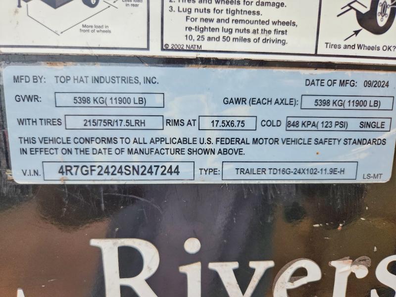 Продажа на аукционе авто 2025 Top Hat Unknown, vin: 4R7GF2424SN247244, номер лота: 61164666