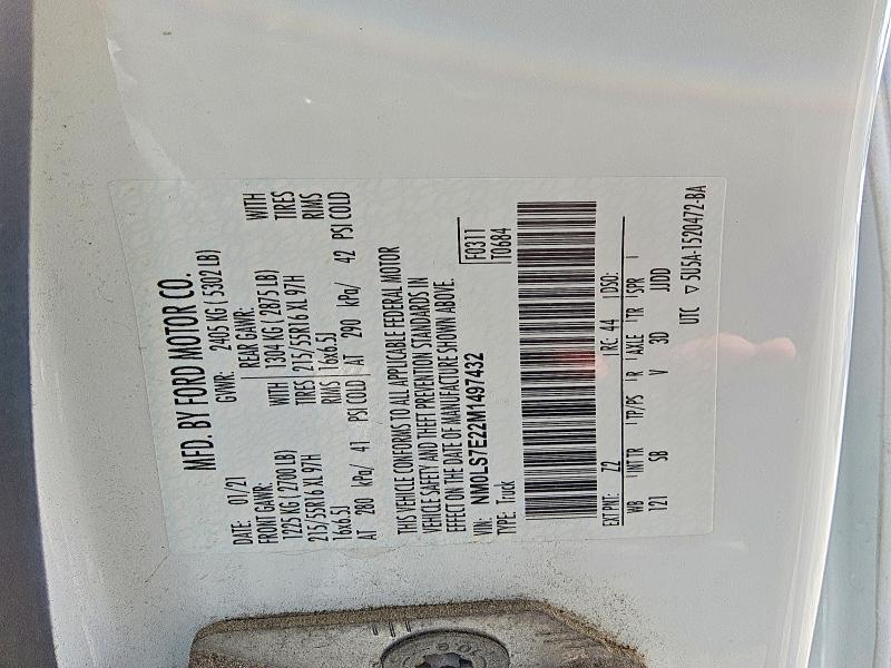 Продаж на аукціоні авто 2021 Ford Transit Connect, vin: NM0LS7E22M1497432, номер лоту: 62335496
