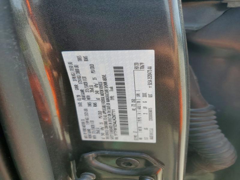 Продаж на аукціоні авто 2020 Ford F150, vin: 1FTFW1E54LKD97711, номер лоту: 62431266