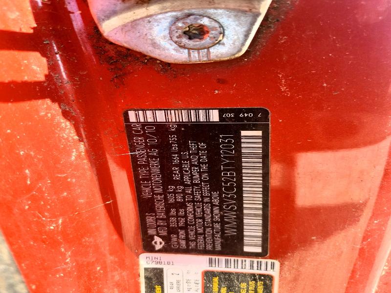 63358066 :رقم المزاد ، WMWSV3C52BTY12031 vin ، 2011 Mini Cooper مزاد بيع