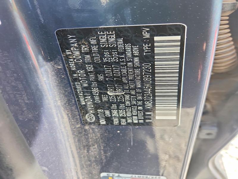 60565446 :رقم المزاد ، KM8J23A45KU897230 vin ، 2019 Hyundai Tucson مزاد بيع