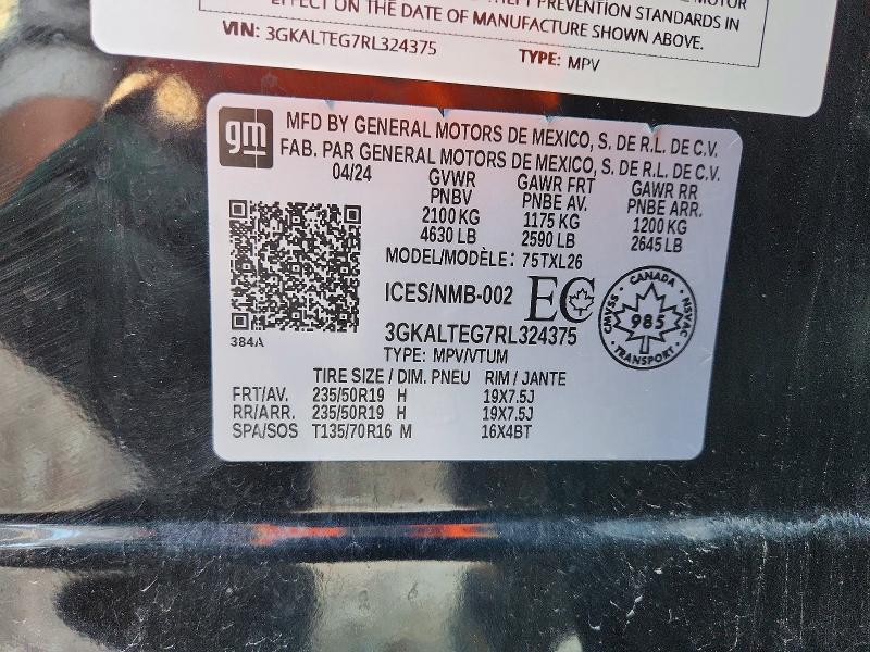 Aukcja sprzedaży 2024 Gmc Terrain, vin: 3GKALTEG7RL324375, numer aukcji: 62304696