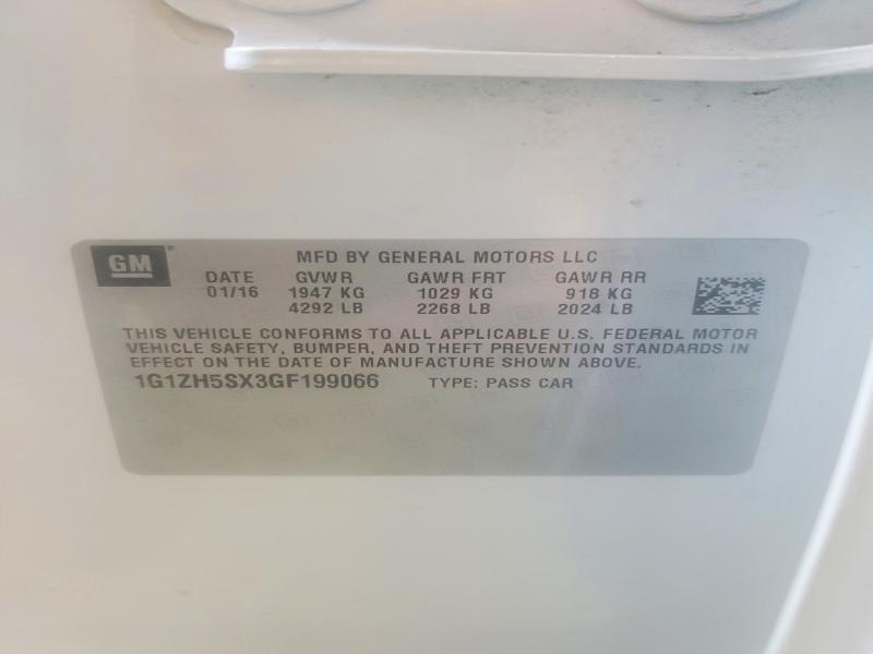 Продажа на аукционе авто 2016 Chevrolet Malibu, vin: 1G1ZH5SX3GF199066, номер лота: 60315736