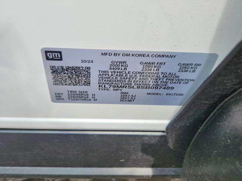 62408876 :رقم المزاد ، KL79MRSL8SB097489 vin ، 2025 Chevrolet Trailblazer مزاد بيع