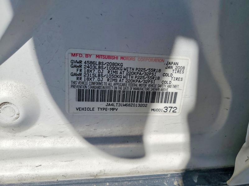 Продажа на аукционе авто 2008 Mitsubishi Outlander, vin: JA4LT31W68Z013202, номер лота: 61522606