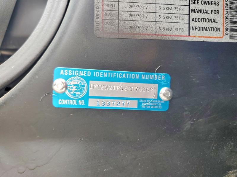 53814076 :رقم المزاد ، 1FTSW21P06ED76868 vin ، 2006 Ford F250 مزاد بيع