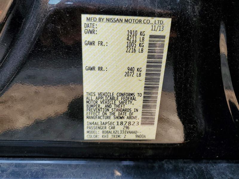 2014 Nissan Altima მანქანა იყიდება აუქციონზე, vin: 1N4AL3AP5EC187823, აუქციონის ნომერი: 61180266