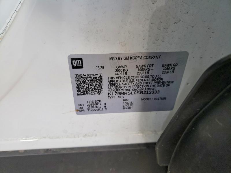 Продаж на аукціоні авто 2025 Chevrolet Trailblazer, vin: KL79MRSL0SB213333, номер лоту: 60481366