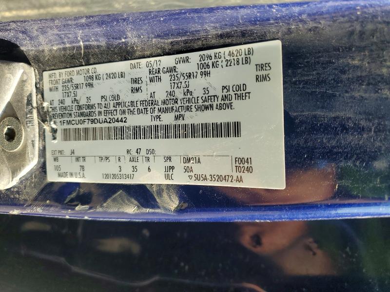 Продажа на аукционе авто 2013 Ford Escape, vin: 1FMCU0F79DUA20442, номер лота: 59348866