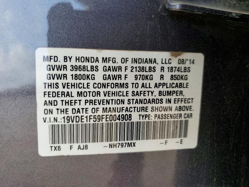 Aukcja sprzedaży 2015 Acura Ilx, vin: 19VDE1F59FE004908, numer aukcji: 59880626