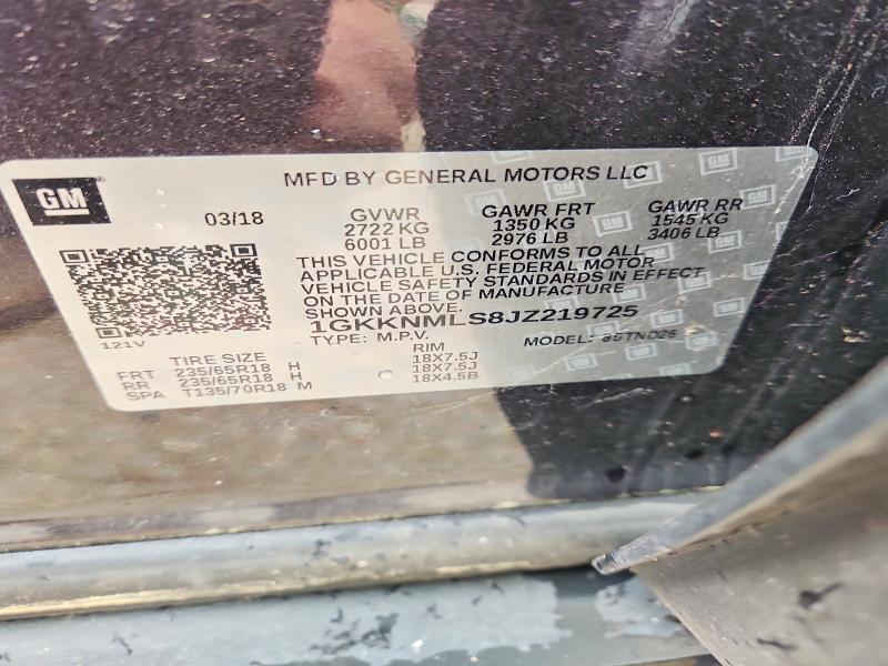 Продажа на аукционе авто 2018 Gmc Acadia, vin: 1GKKNMLS8JZ219725, номер лота: 61722326