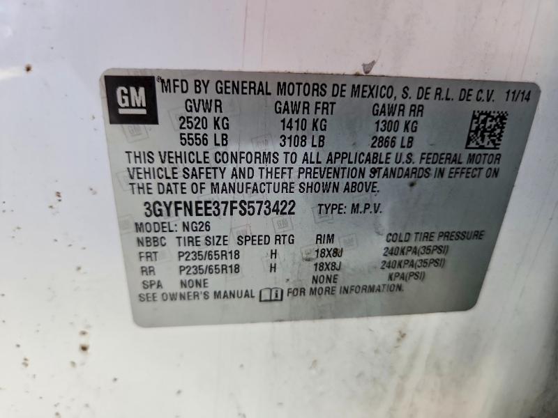 Продаж на аукціоні авто 2015 Cadillac Srx, vin: 3GYFNEE37FS573422, номер лоту: 60824826