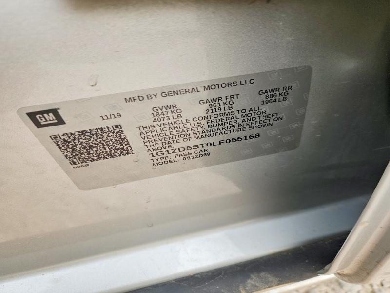 Продаж на аукціоні авто 2020 Chevrolet Malibu, vin: 1G1ZD5ST0LF055168, номер лоту: 61165506