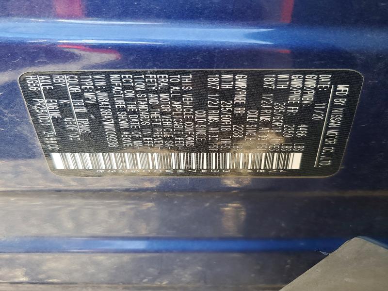 Продажа на аукционе авто 2021 Nissan Rogue, vin: JN8AT3BA7MW009238, номер лота: 61427706