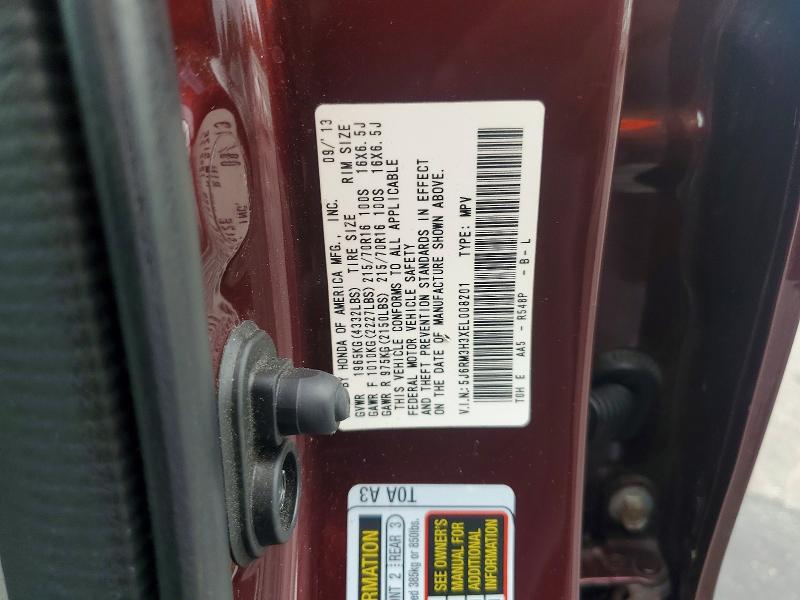 Aukcja sprzedaży 2014 Honda Cr-v, vin: 5J6RM3H3XEL008201, numer aukcji: 57871726