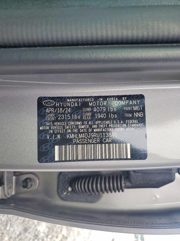 Aukcja sprzedaży 2024 Hyundai Elantra, vin: KMHLM4DJ9RU113846, numer aukcji: 62195696