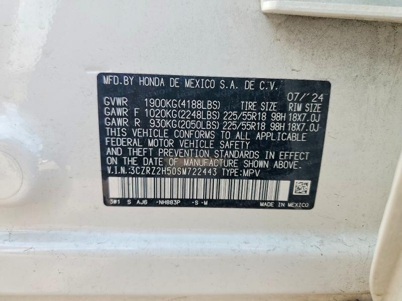 Продаж на аукціоні авто 2025 Honda Hr-v, vin: 3CZRZ2H50SM722443, номер лоту: 61575006