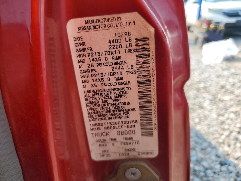 1997 Nissan Truck მანქანა იყიდება აუქციონზე, vin: 1N6SD11S3VC320788, აუქციონის ნომერი: 62491956