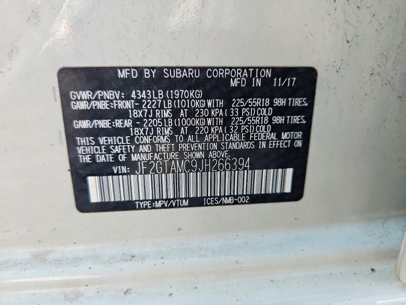 Продажа на аукционе авто 2018 Subaru Crosstrek, vin: JF2GTAMC9JH266394, номер лота: 58513206