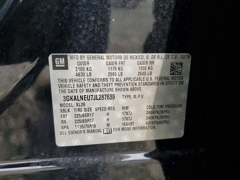 Продажа на аукционе авто 2018 Gmc Terrain, vin: 3GKALNEU7JL287639, номер лота: 62462456