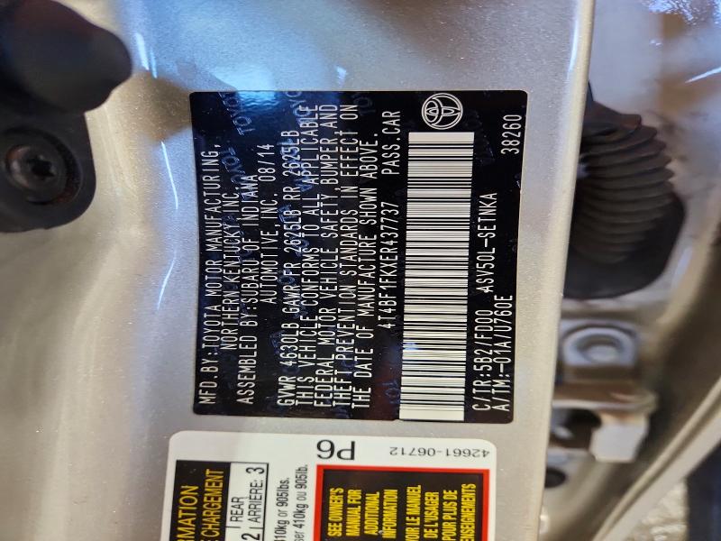 Aukcja sprzedaży 2014 Toyota Camry, vin: 4T4BF1FKXER437737, numer aukcji: 85968895