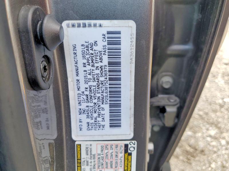 Aukcja sprzedaży 2005 Pontiac Vibe, vin: 5Y2SL63875Z436979, numer aukcji: 63187946