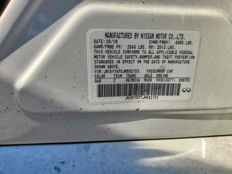 Продаж на аукціоні авто 2018 Infiniti Q50, vin: JN1EV7AP0JM592153, номер лоту: 61184016