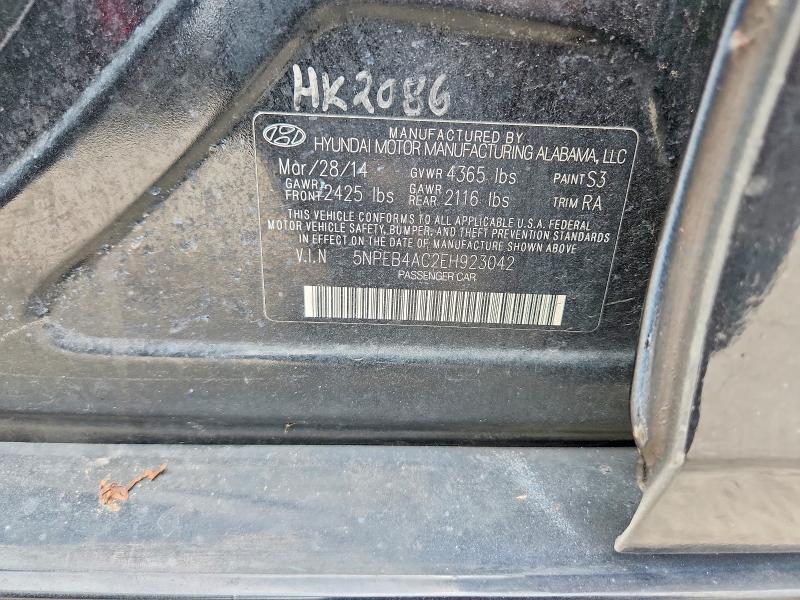 Продаж на аукціоні авто 2014 Hyundai Sonata, vin: 5NPEB4AC2EH923042, номер лоту: 61058966