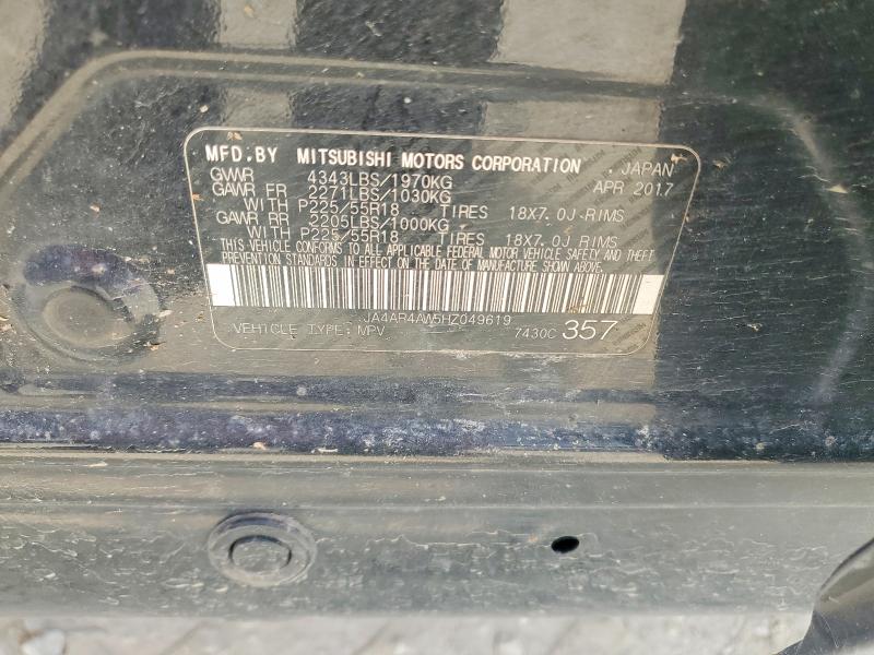 2017 Mitsubishi Outlander Sport მანქანა იყიდება აუქციონზე, vin: JA4AR4AW5HZ049619, აუქციონის ნომერი: 61425306