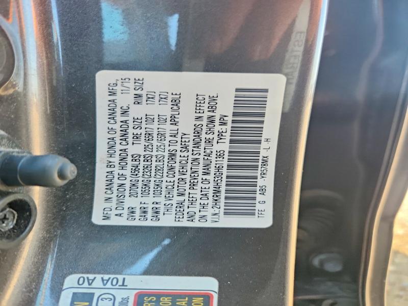 59827756 :رقم المزاد ، 2HKRM4H53GH611365 vin ، 2016 Honda Cr-v مزاد بيع