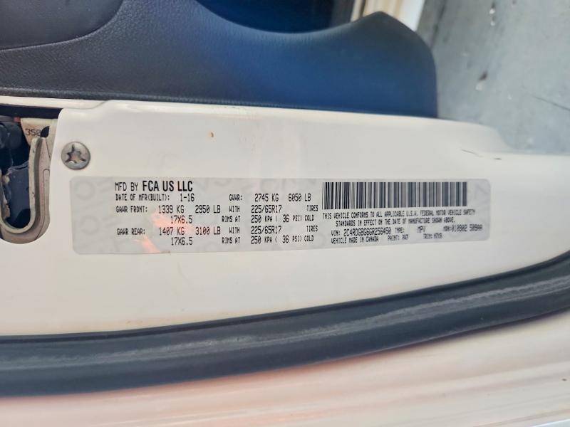 2016 Dodge Grand Caravan მანქანა იყიდება აუქციონზე, vin: 2C4RDGBG6GR256450, აუქციონის ნომერი: 62544776