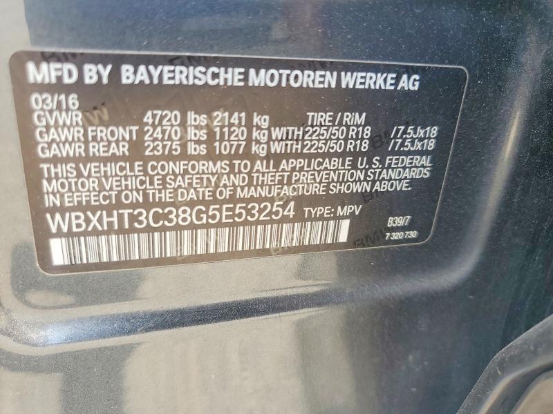 Aukcja sprzedaży 2016 Bmw X1, vin: WBXHT3C38G5E53254, numer aukcji: 63609006