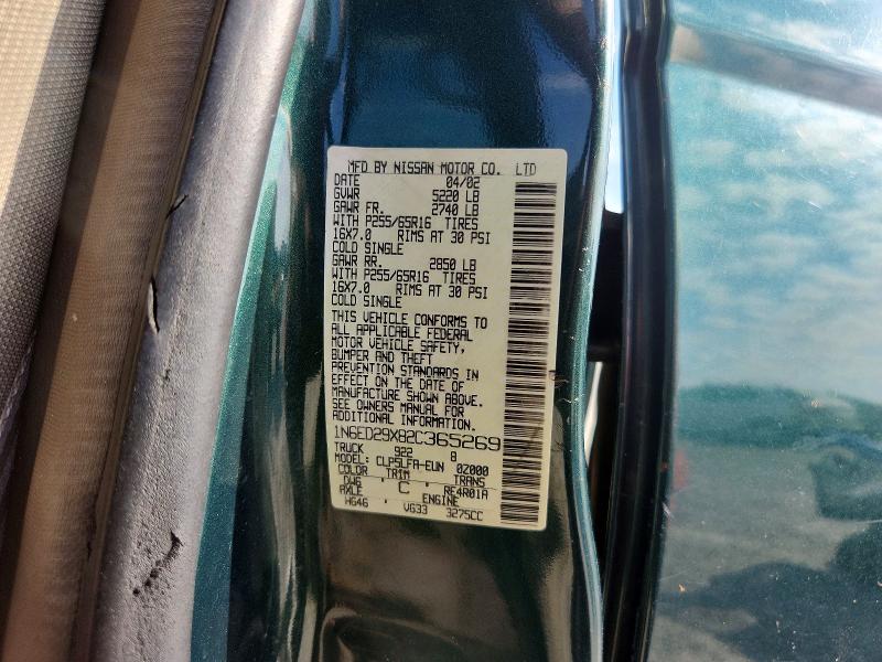 Продажа на аукционе авто 2002 Nissan Frontier, vin: 1N6ED29X82C365269, номер лота: 61797916