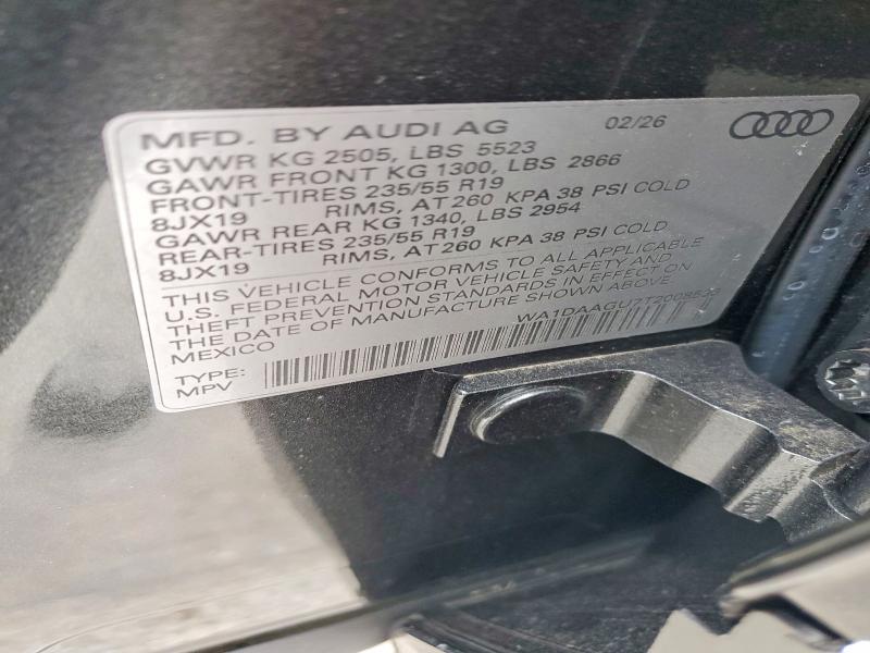 Продажа на аукционе авто 2026 Audi Q5, vin: WA1DAAGU7T2008533, номер лота: 61325826